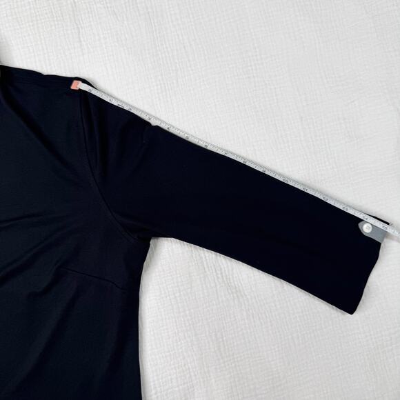 FootJoy Chardonnay Golf Club 3/4 Sleeve Polo Shirt Black Women’s Medium Preppy - Picture 8 of 16